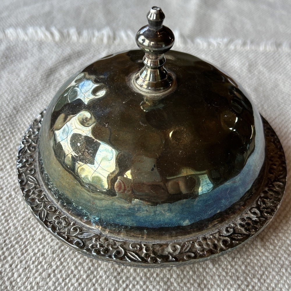 Antique Victorian Butter Dish Lid Meridian  Silver Plate Wilcox